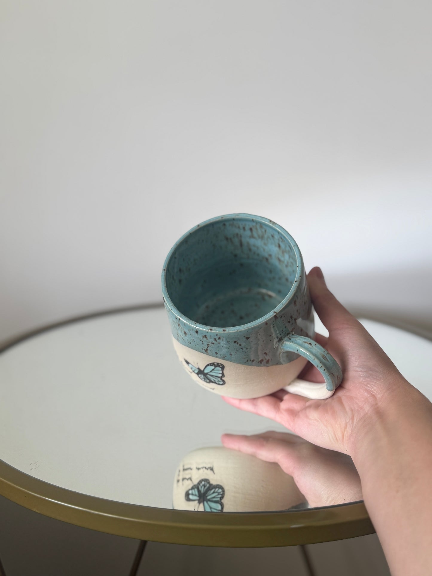 Be Kind to Your Mind – Blue Speckle Mug