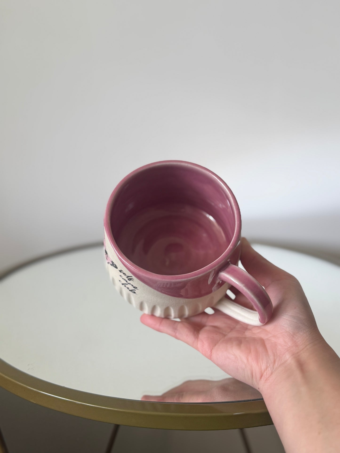 Self Care Club – Pink Butterfly Mug
