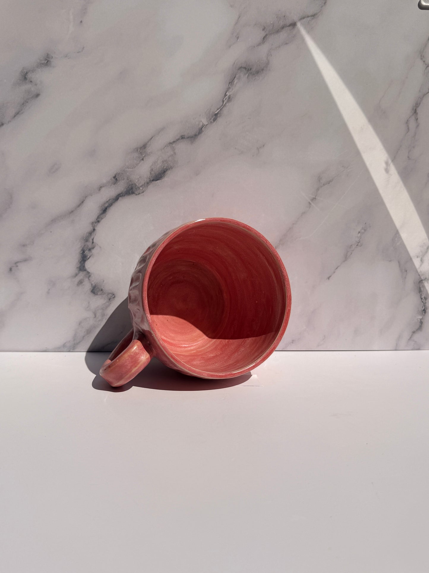 Blush Carved Mug