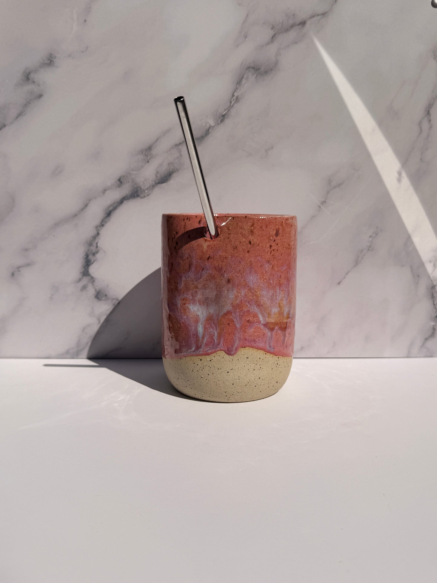 Rose Quartz Straw Cup