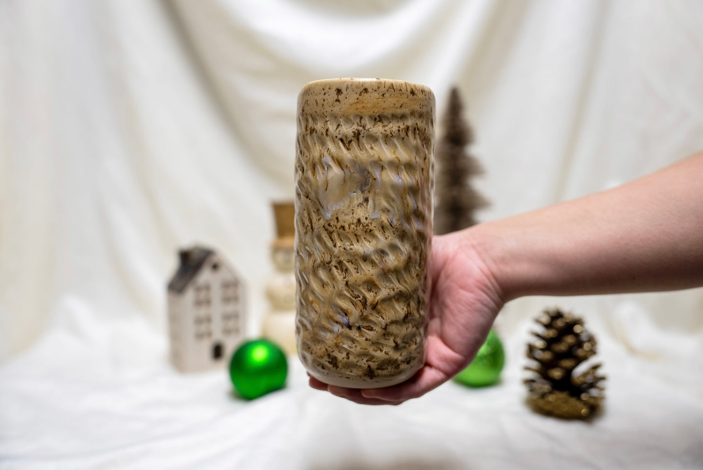 Carved Mocha Swirl Travel Mug