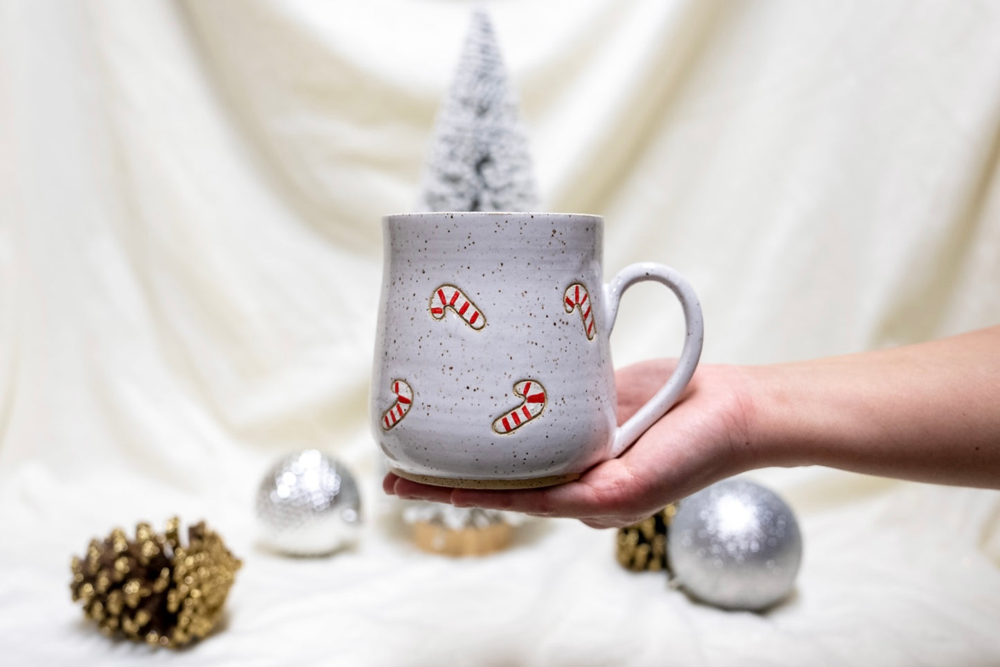 Speckled Candy Cane Mug