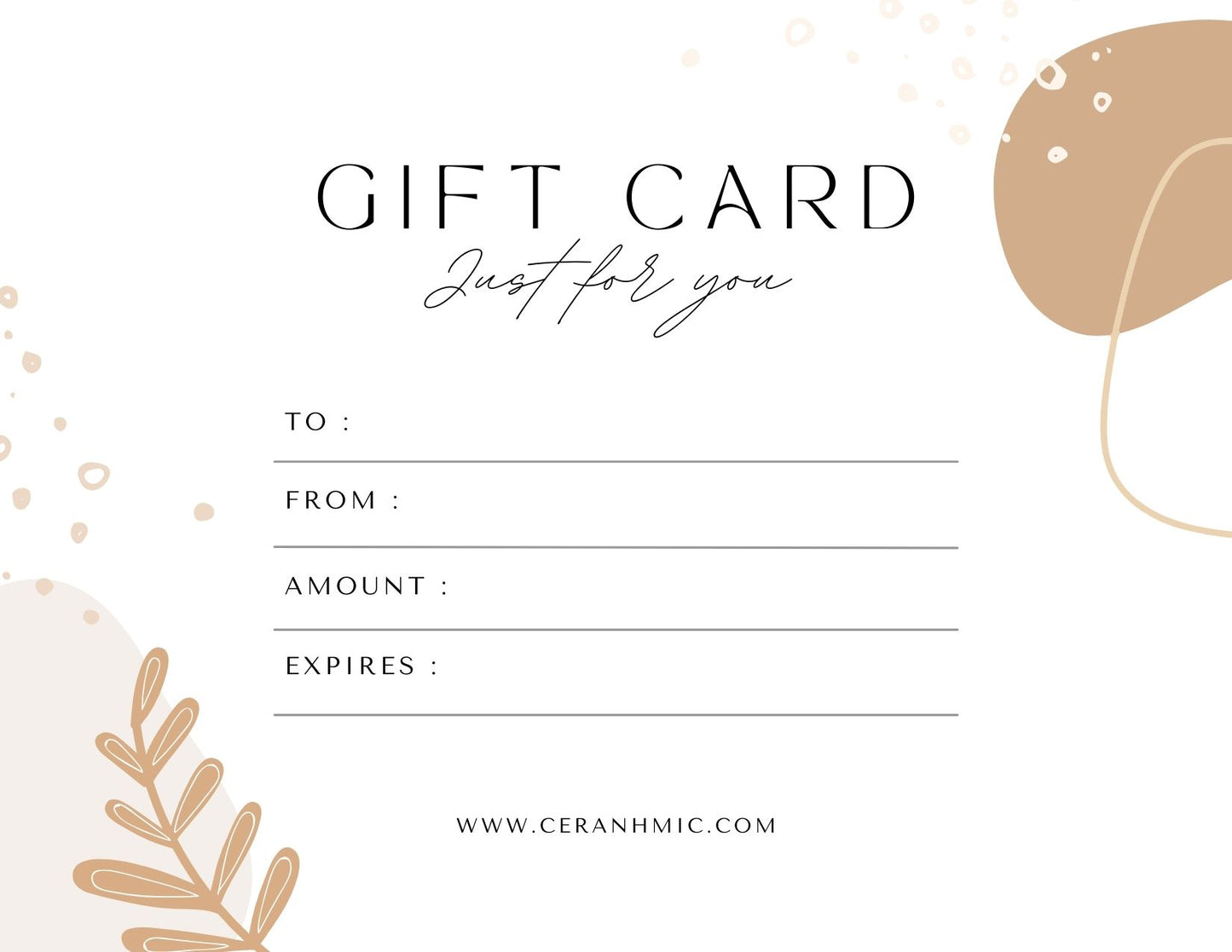 Ceranhmic Gift Card