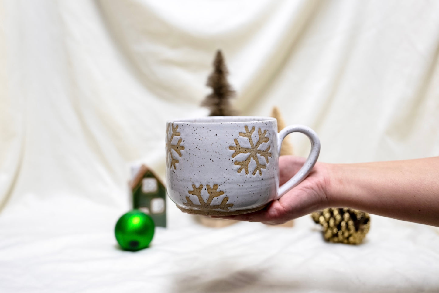 Golden Snowflake Mug