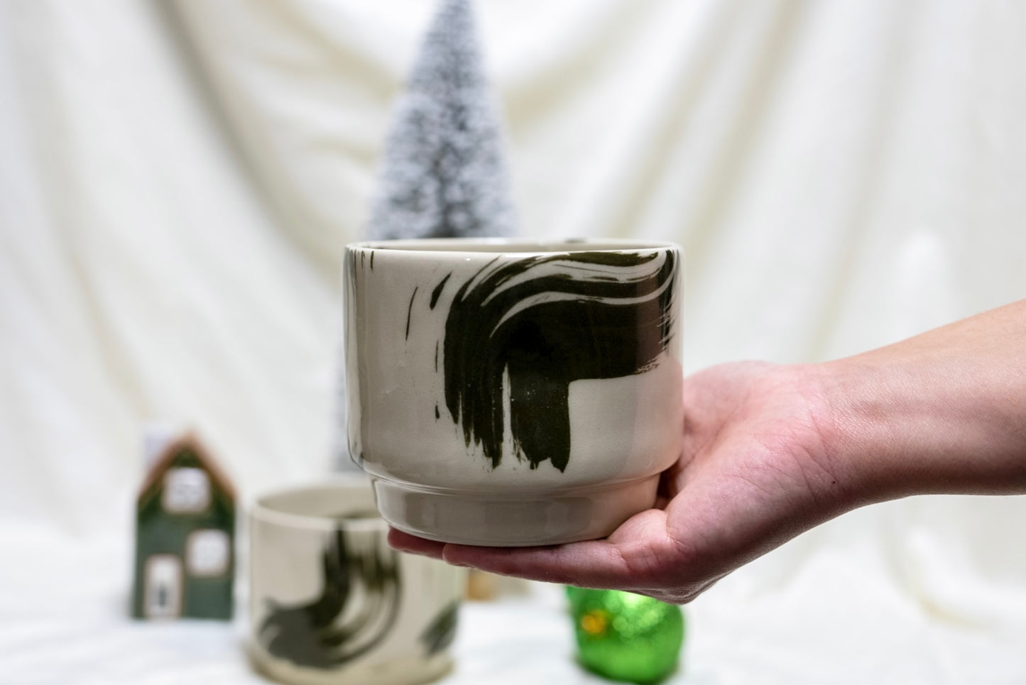 Evergreen Stackable Wavy Cup Set (Set of 2)