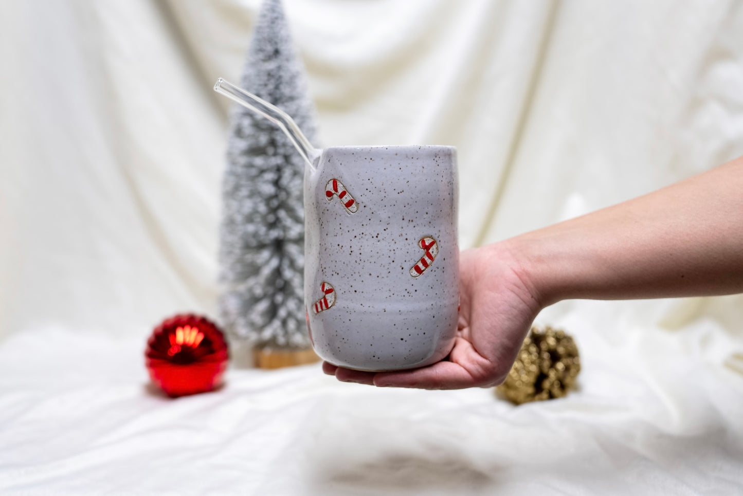 Candy Cane Lane Straw Cup