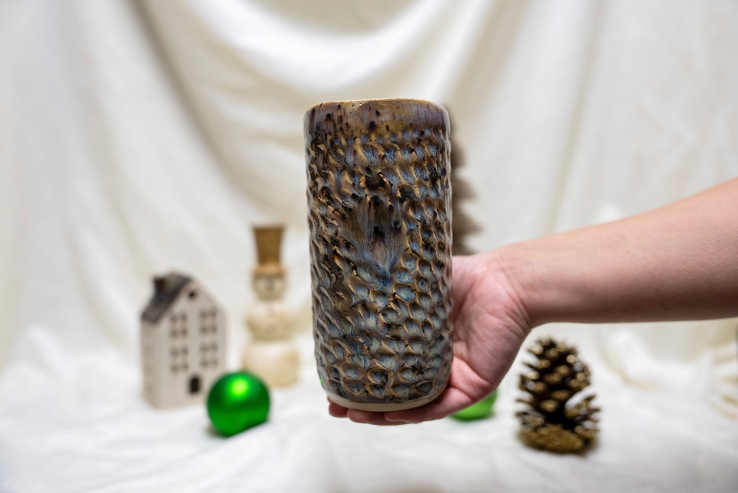 Winter Twilight Textured Travel Mug