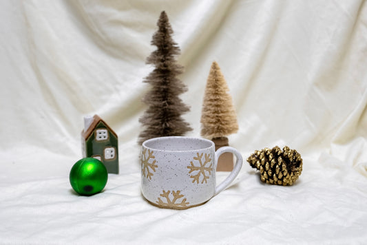 Golden Snowflake Mug