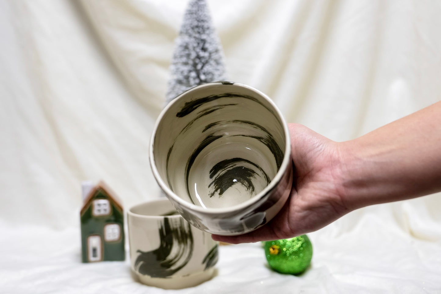 Evergreen Stackable Wavy Cup Set (Set of 2)