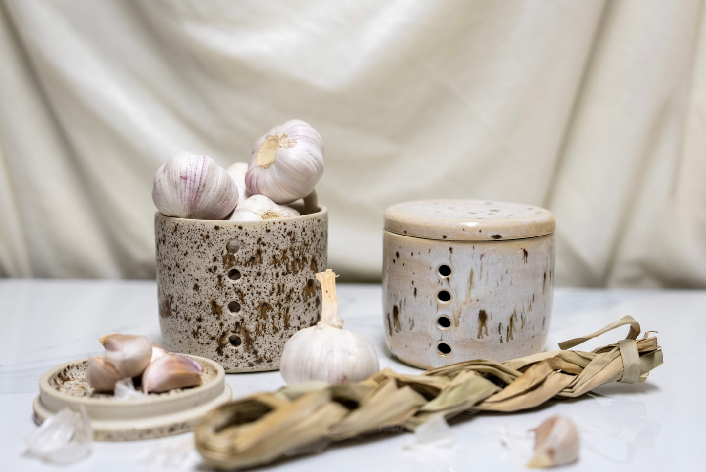 Speckled Garlic Keeper & Grater