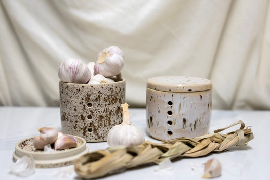 Speckled Garlic Keeper & Grater