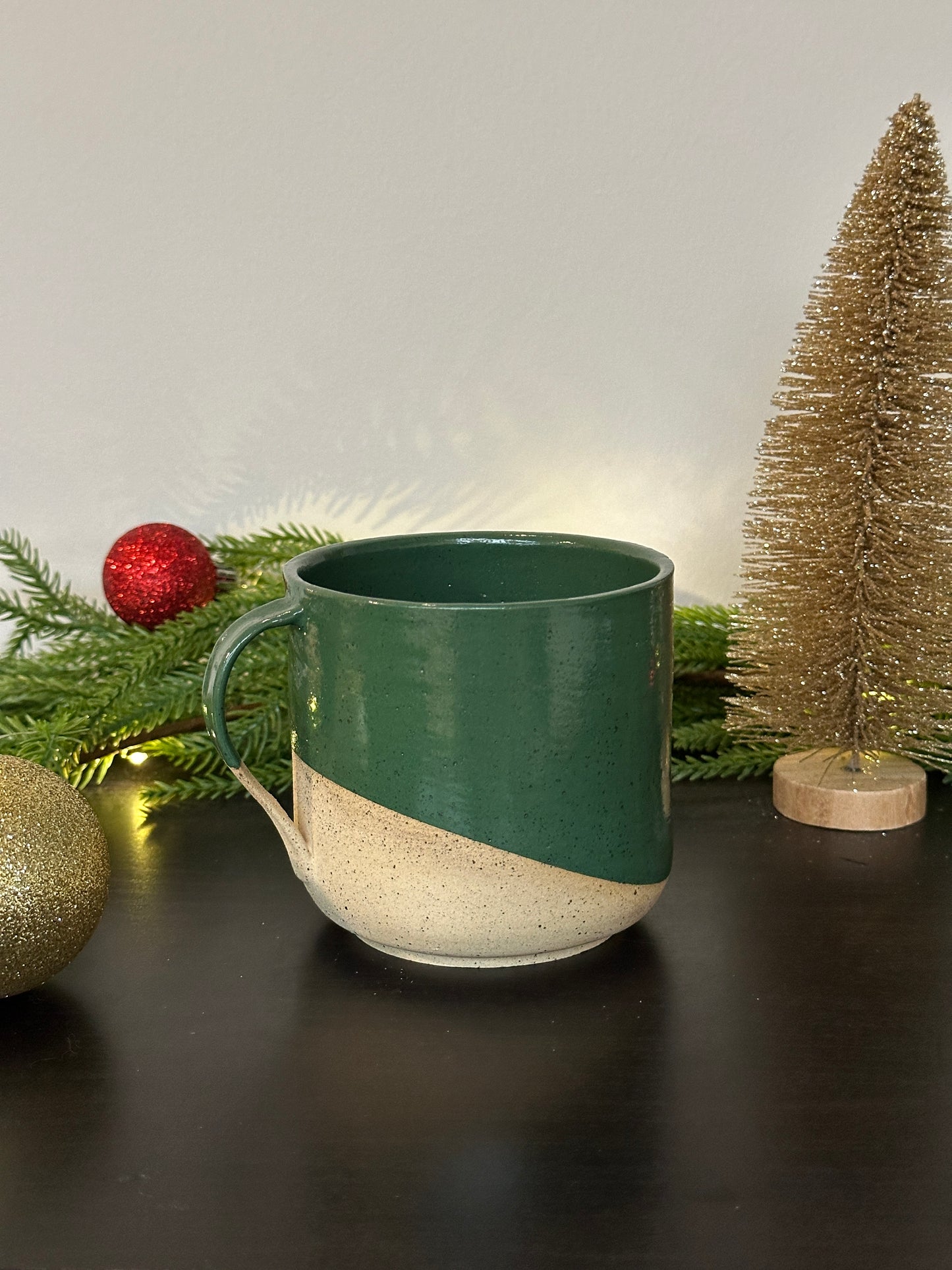 Emerald Green Speckle Mug