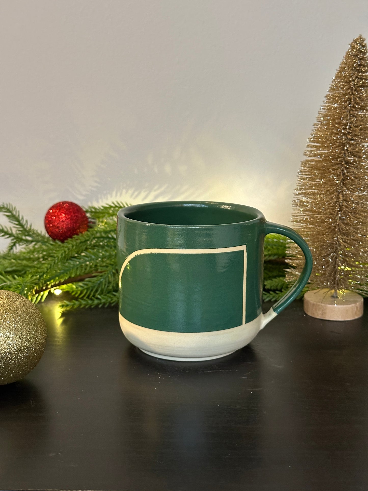 Emerald Green Abstract Mug