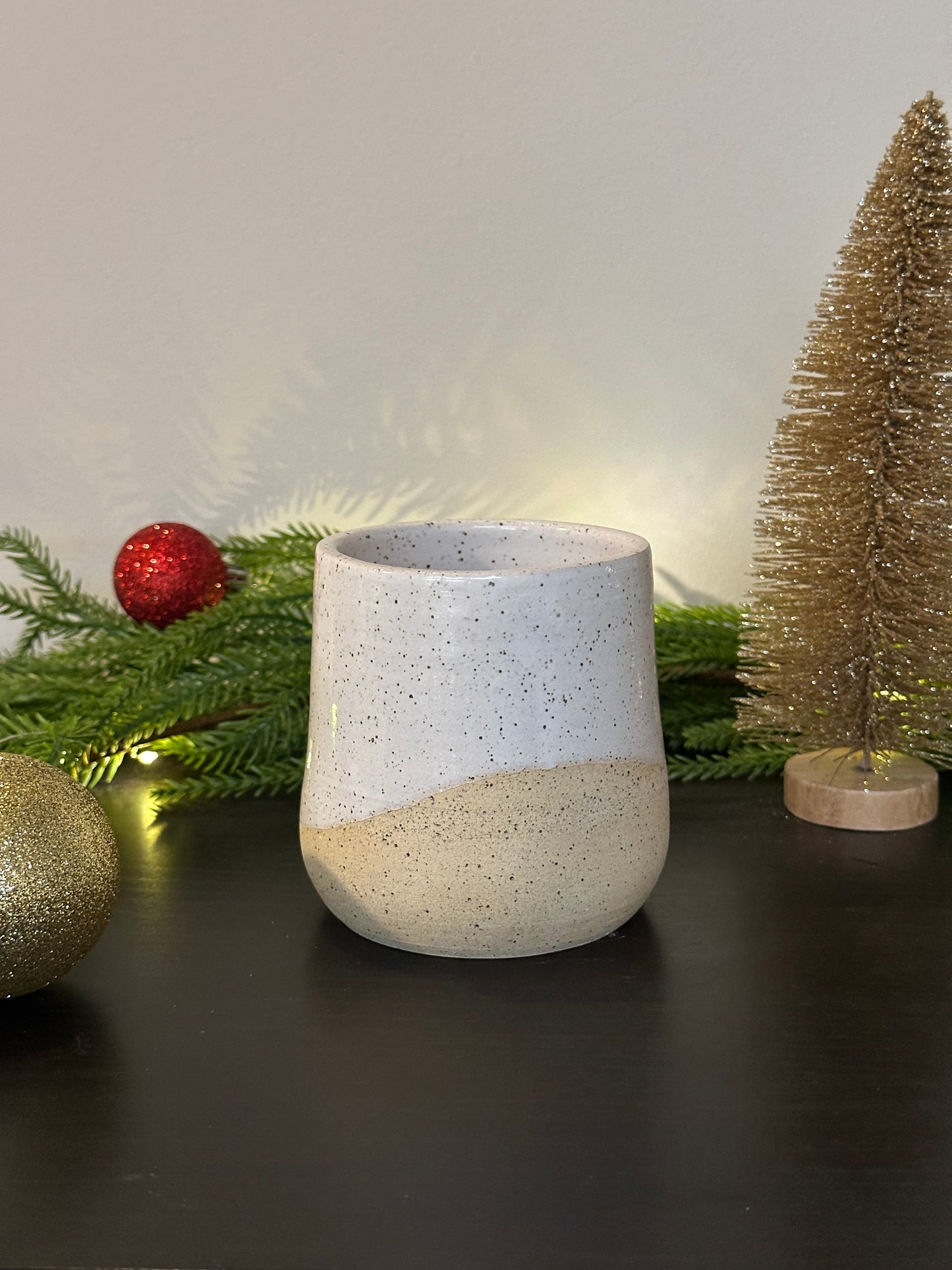 White Speckle Wine Tumbler