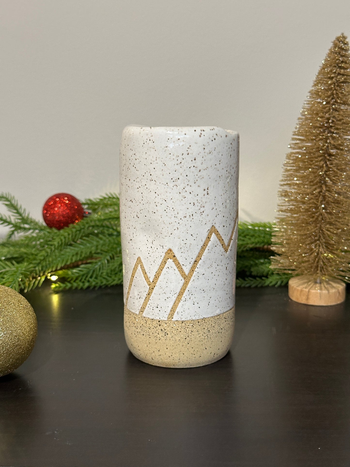 White Speckle Mountain Travel Cup