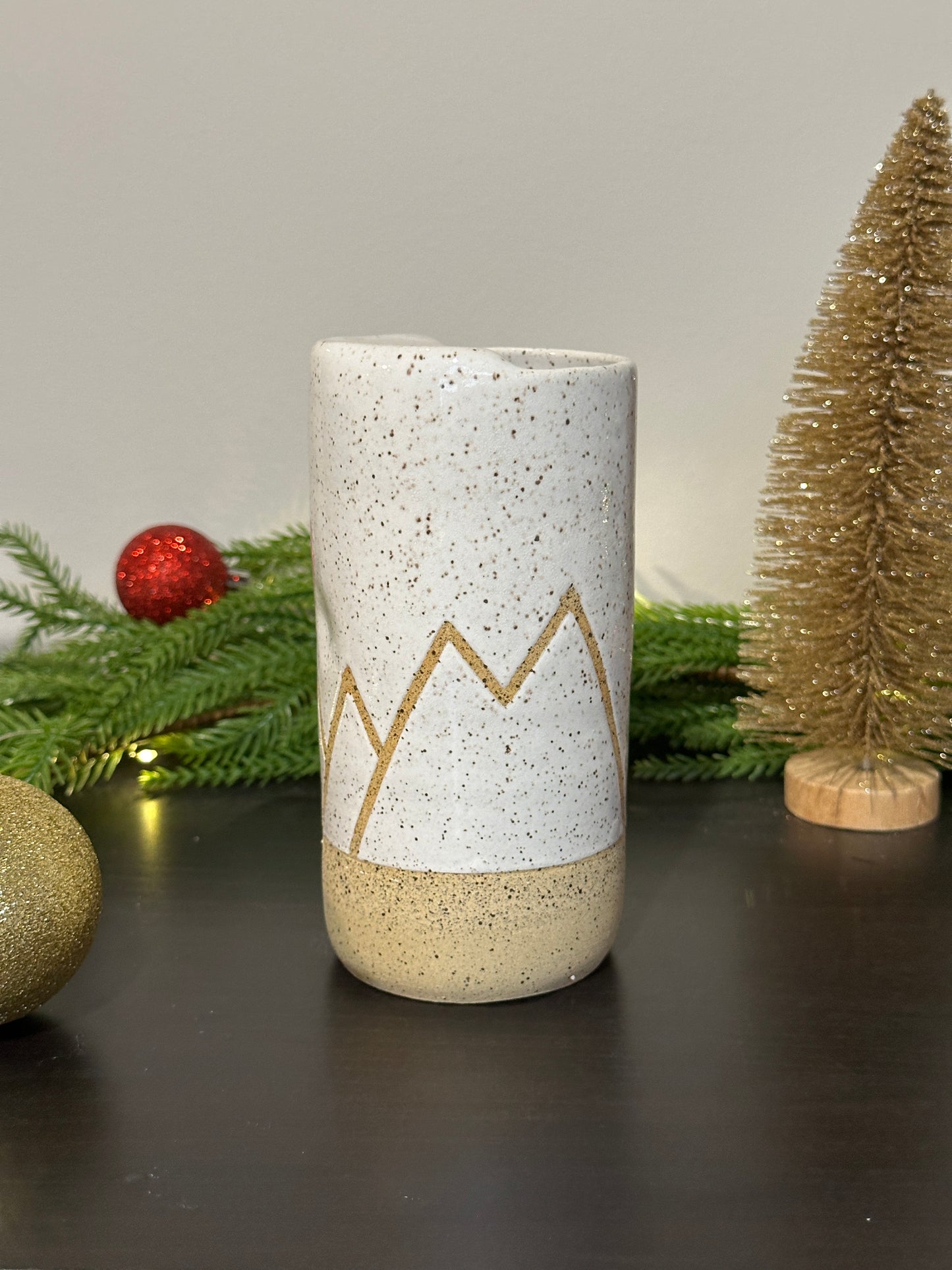 White Speckle Mountain Travel Cup