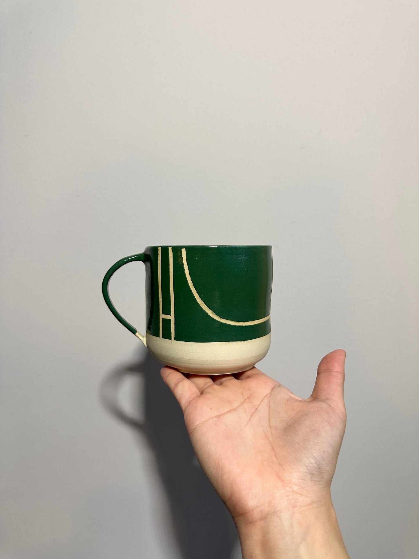 Emerald Green Abstract Mug