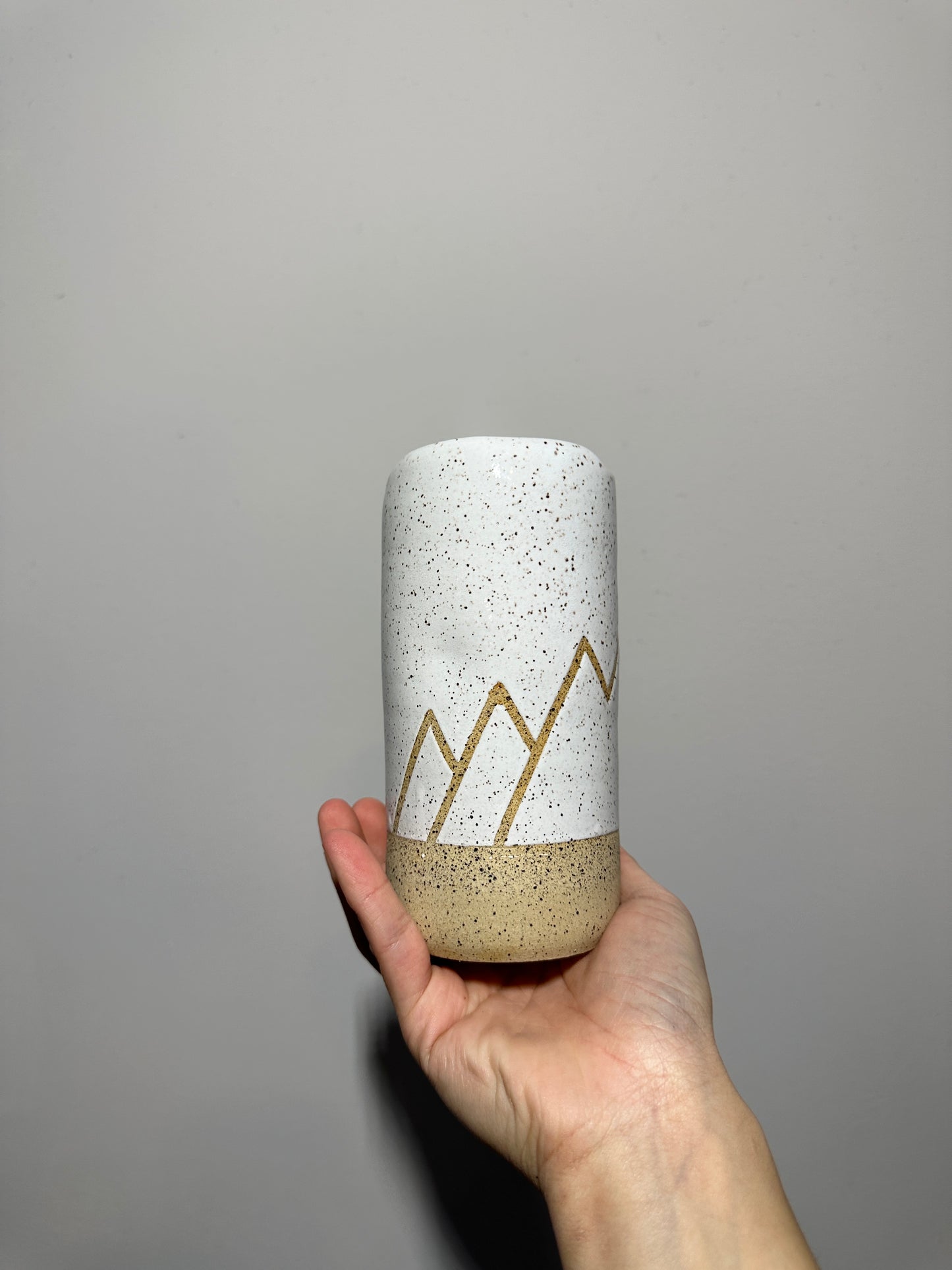 White Speckle Mountain Travel Cup